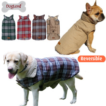 Réversible Angleterre à carreaux Design hiver Vêtements Sport Pet Dog Jacket